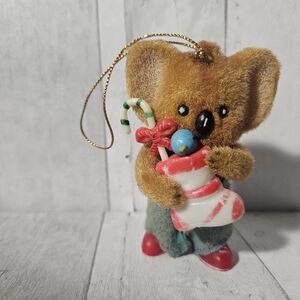 Flocked Animal Ornament Koala Melbourne by Morgan Inc.